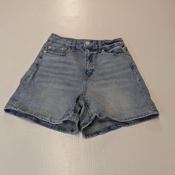 Indigo Rein Size 3/25 High-Waisted Jean Shorts - Picture 1 of 9
